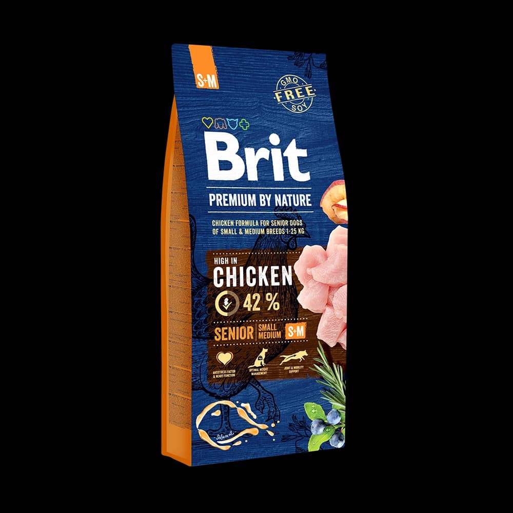 Brit Premium By Nature Senior S+M Z Kurczakiem