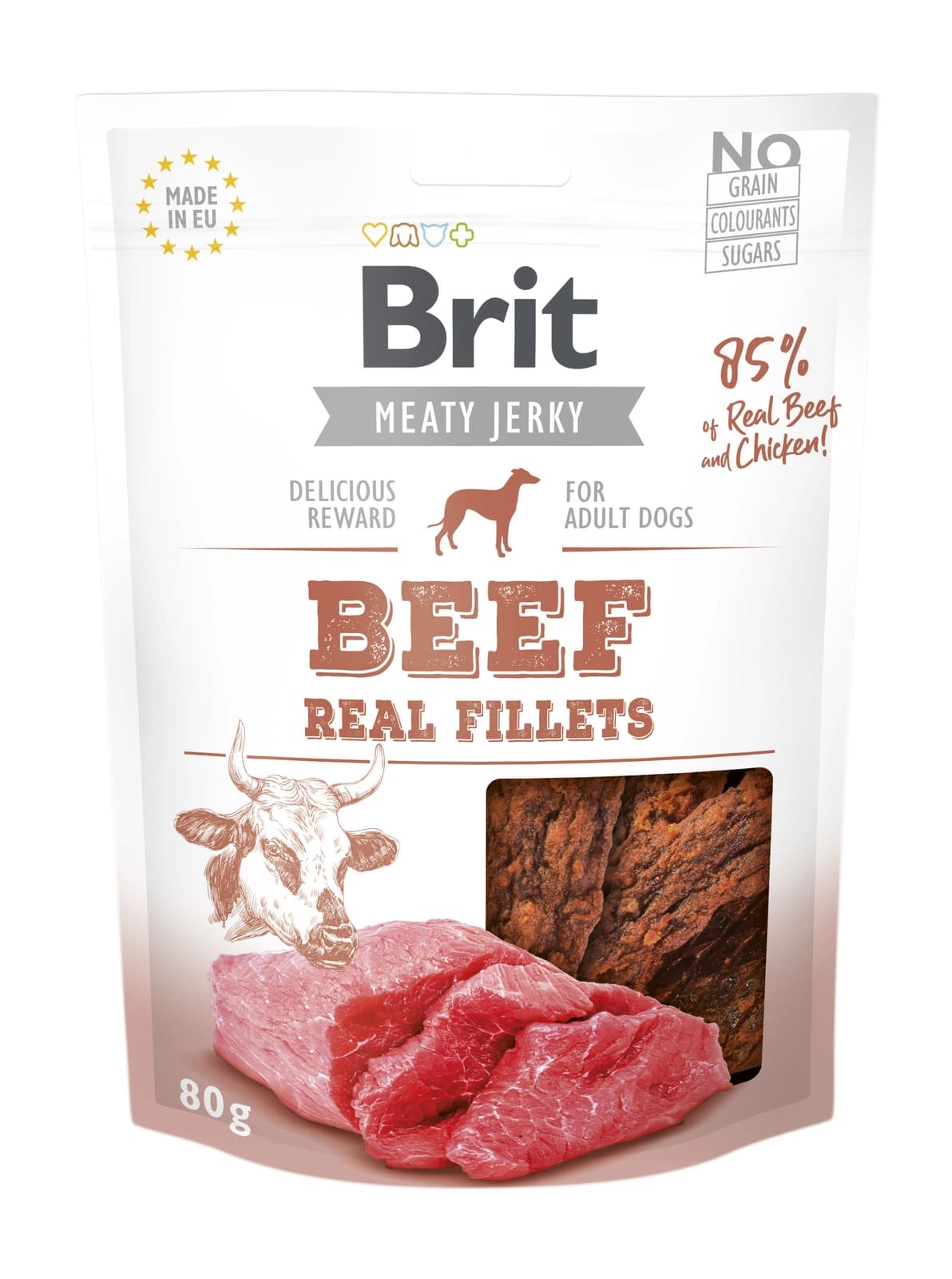 Brit Jerky Snack Beef And Chicken Fillets