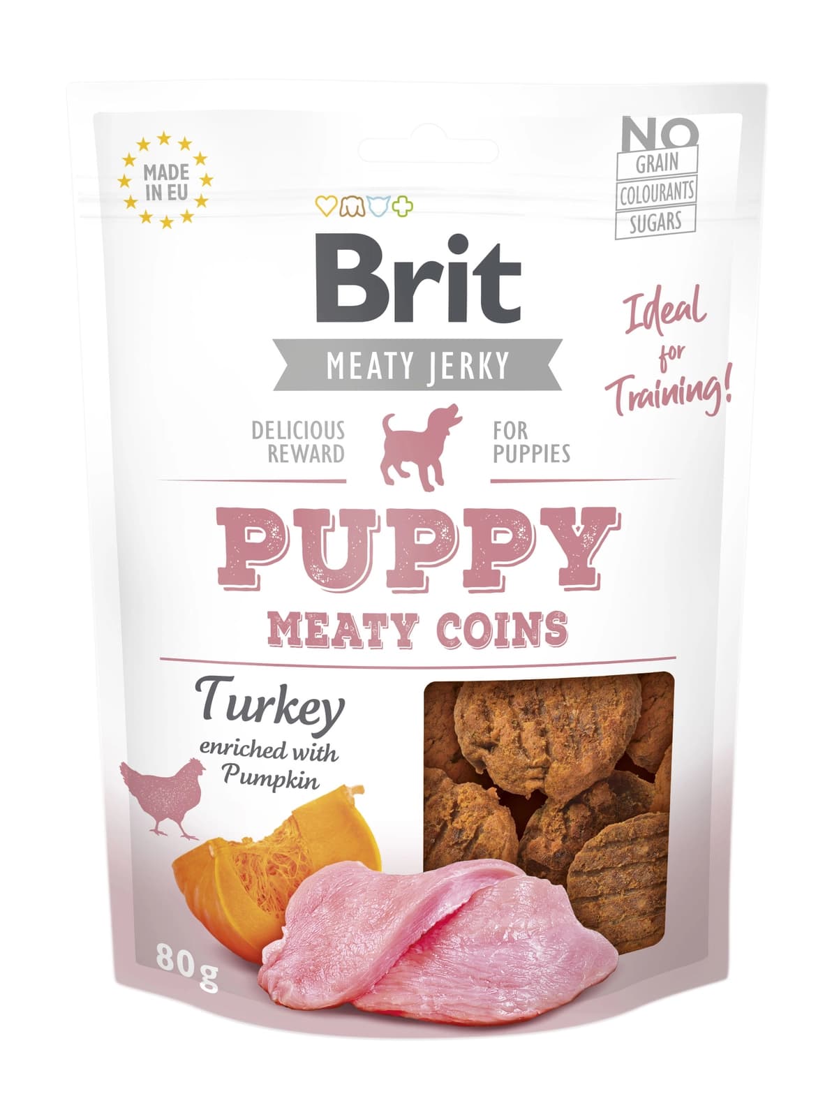Brit Jerky Snack Turkey Meaty Coins For Puppies