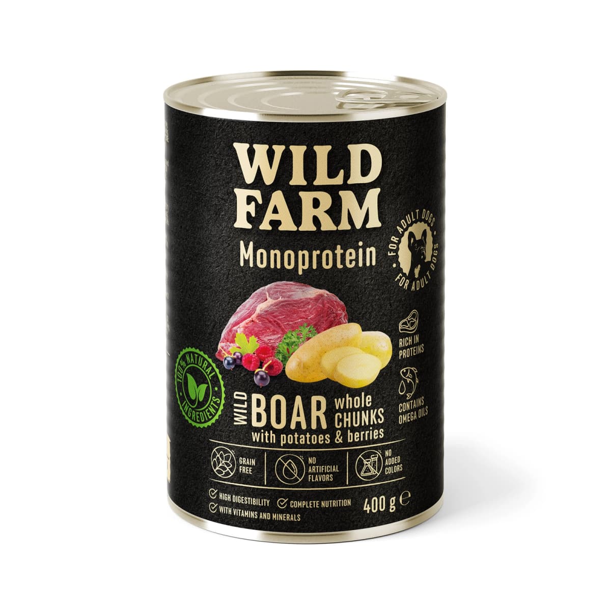 WILD FARM Monoprotein Wild Boar 400g – hipoalergiczna karma dla psa