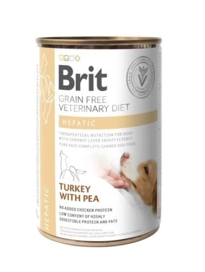 Brit Grain Free Veterinary Diet Dog Hepatic Z Indykiem I Groszkiem