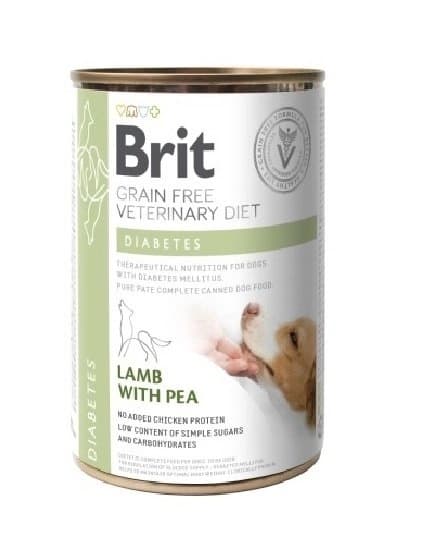 Brit Grain Free Veterinary Diet Dog Diabetes Z Jagnięciną I Groszkiem
