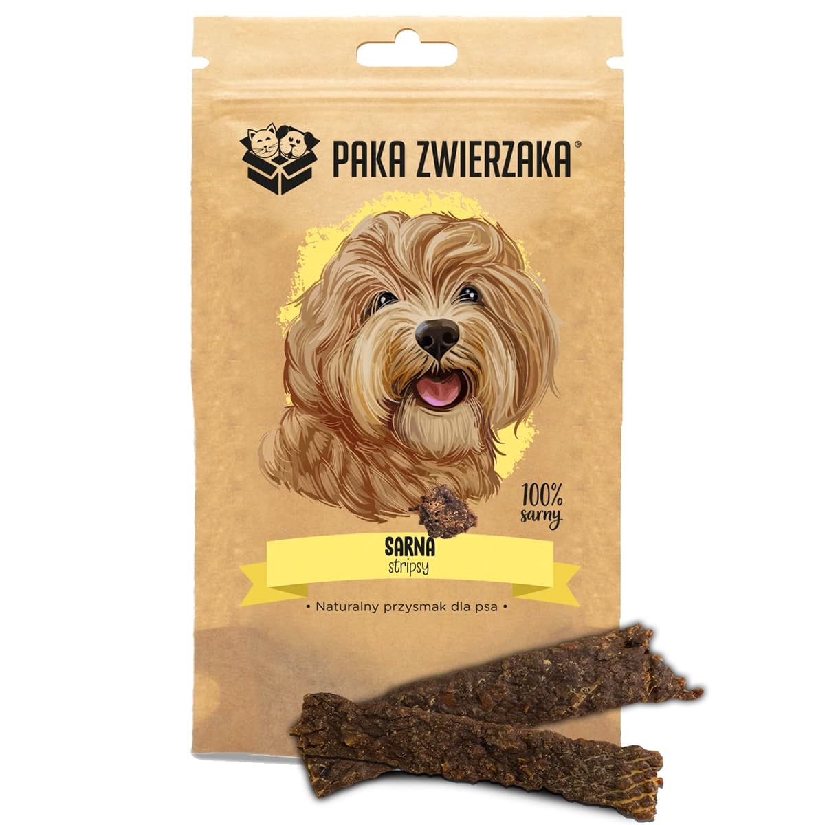 Paka Zwierzaka Stripsy Sarna 100%