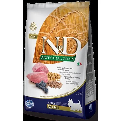 Farmina N&D Ancestral Grain Canine Adult Mini Lamb&Blueberry