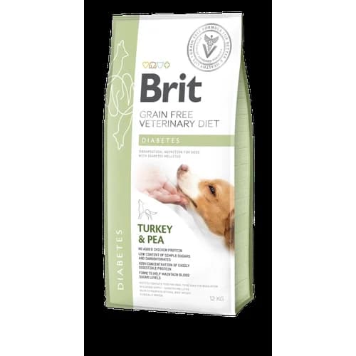 Brit Grain Free Veterinary Diet Dog Diabetes Indyk Z Groszkiem