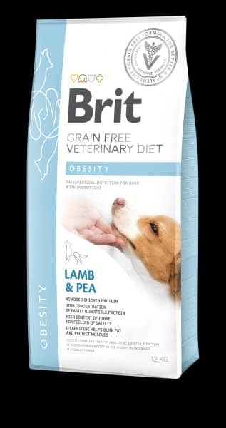 Brit Grain Free Veterinary Diet Dog Obesity Jagnięina Z Groszkiem
