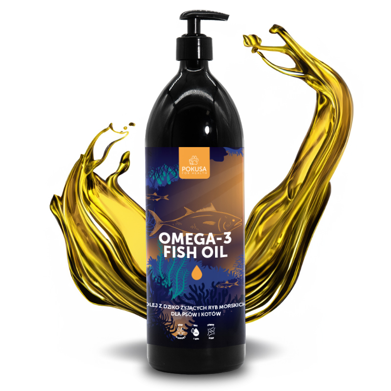 Olej Omega 3 z ryb dla psa i kota 1000 ml