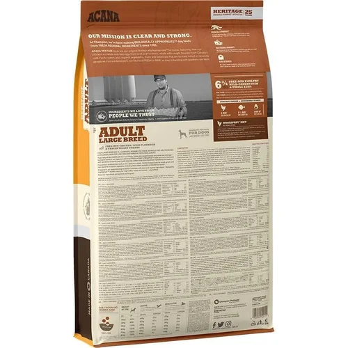 Acana Heritage Adult Large Breed – Karma bezzbożowa