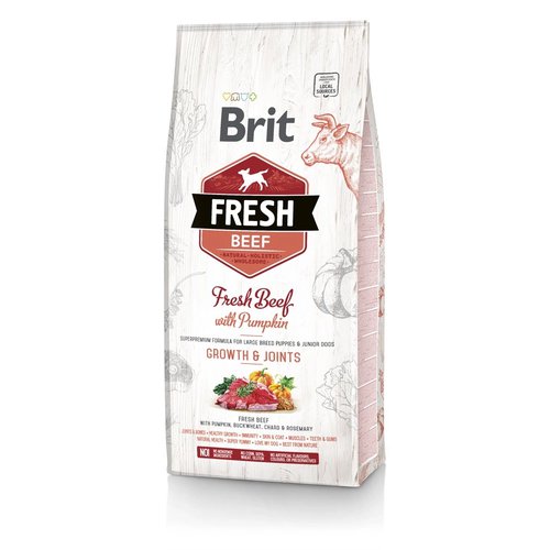 Brit Fresh Beef & Pumpkin Puppy Large Growth & Joints 12 kg